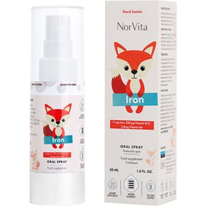 NorVita Ferro - spray vegano con ferro per bambini, 30 ml