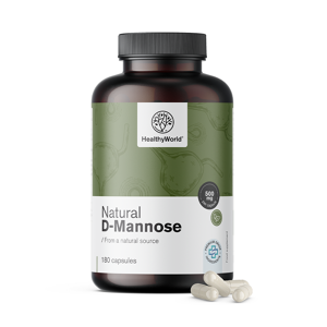 HealthyWorld D-mannosio naturale 1500 mg, 180 capsule
