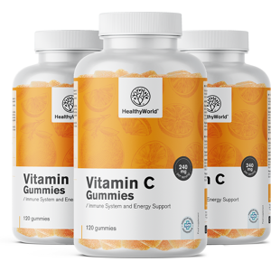 HealthyWorld 3x Vitamina C, totale 360 caramelle gommose