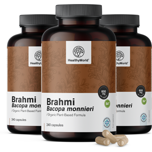 HealthyWorld 3x BIO Brahmi 600 mg, totale 720 capsule