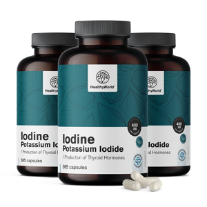 HealthyWorld 3x Iodio 400 µg, totale 1095 capsule