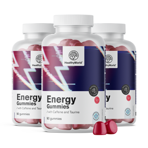 HealthyWorld 3x Energy – Gommose per aumentare l'energia, totale 270 caramelle gommose
