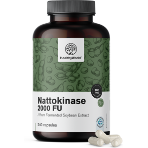 HealthyWorld Nattokinase 2000 FU, 240 capsule