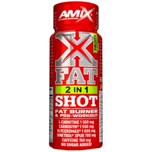 AMIX X Fat 2 In 1 Shot Fat Burner E Pre Workout 60ml Fruit