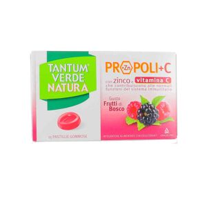 Tantum Verde Natura Propoli + C Con Zinco E Vitamina C 15 Pastiglie Gommose Frutti Di Bosco