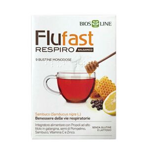 BIOS LINE Flufast - Respiro 9 Bustine Da 2 Grammi Balsamico