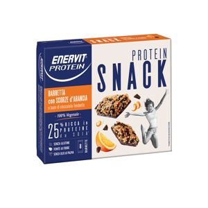 ENERVIT Protein Snack 8 Barrette Da 25/30 Grammi Melograno Con Base Cioccolato Fondente