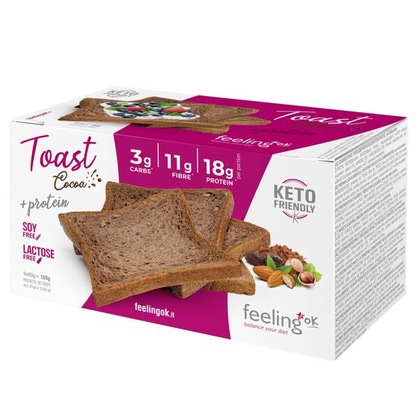 feeling ok toast + protein 160 gr cacao