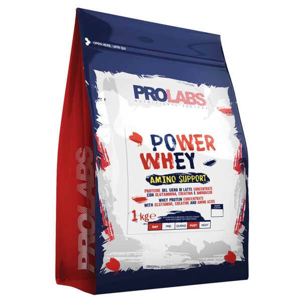 prolabs power whey amino support busta 1 kg cookies and cream