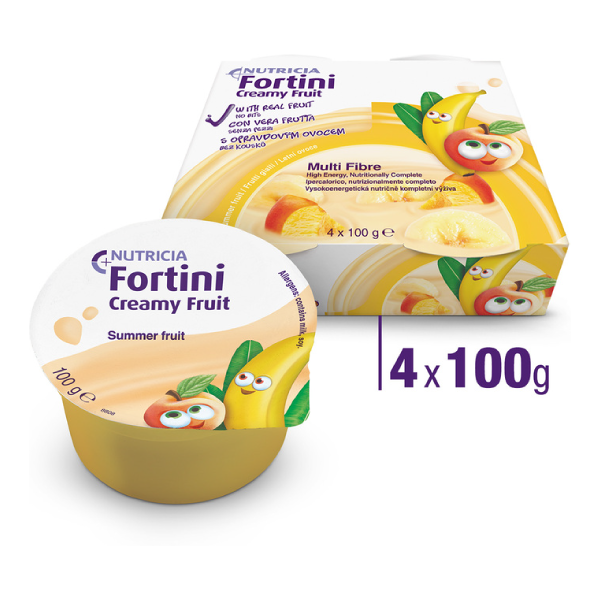 danone nutricia fortini creamy fruit multi fibre frutti gialli 4x100 g