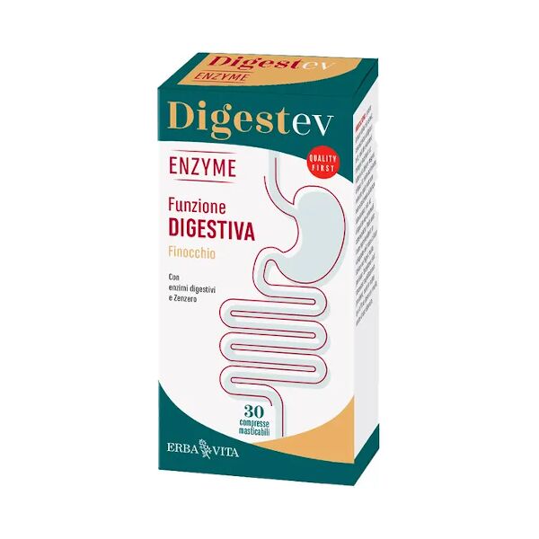 erba vita digest-ev enzyme integratore 30 compresse