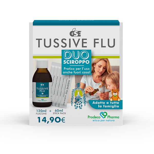 prodeco pharma srl gse tussive flu duo flacone + stick pack