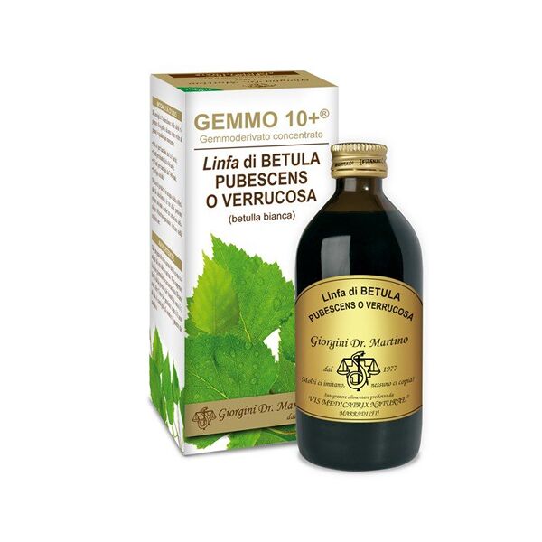 giorgini ser-vis srl gemmo 10+ betulla bianca linfa liquido analcolico 200ml giorgini