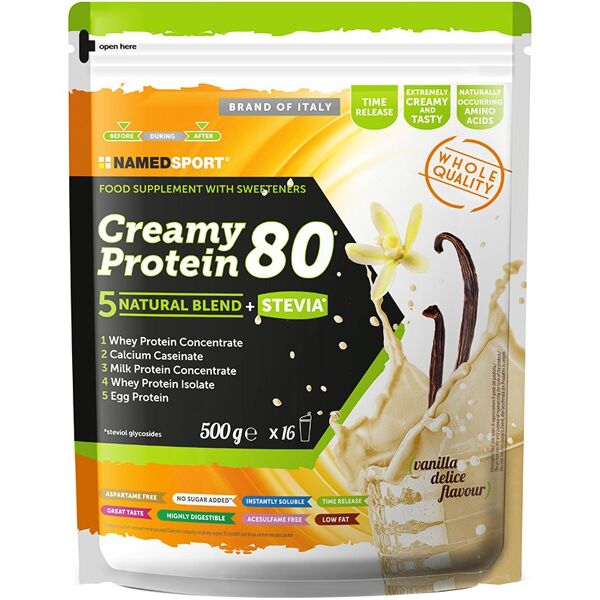 namedsport srl creamy protein 80 vanilla 500g