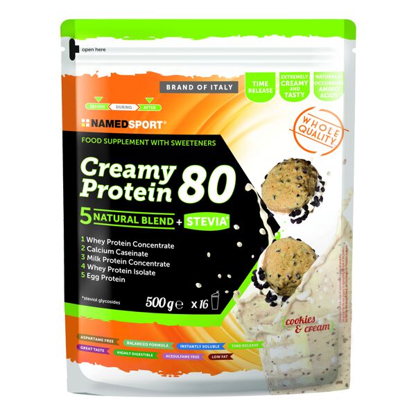 namedsport srl creamy protein 80 cookies - cream 500g