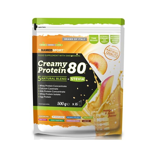 named sport creamy protein 80 mango e pesca blend proteico 500 g