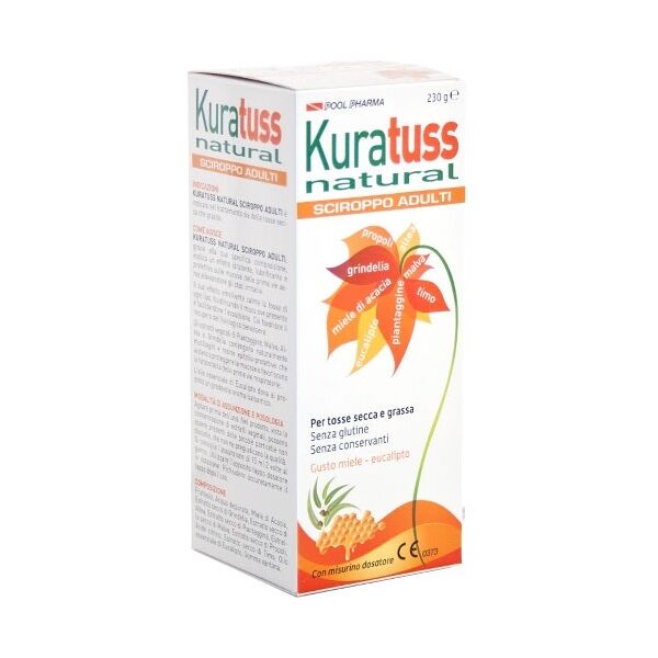 pool pharma kuratuss natural sciroppo tosse adulti integratore tosse secca e grassa 234 g