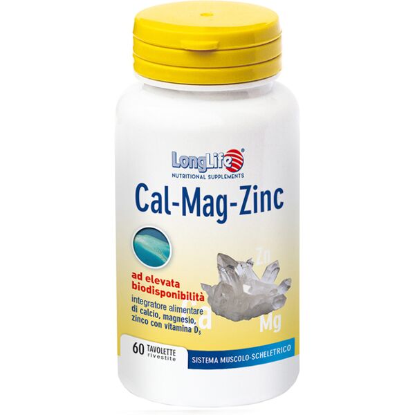 long life longlife cal mag zinc integratore ossa 60 tavolette