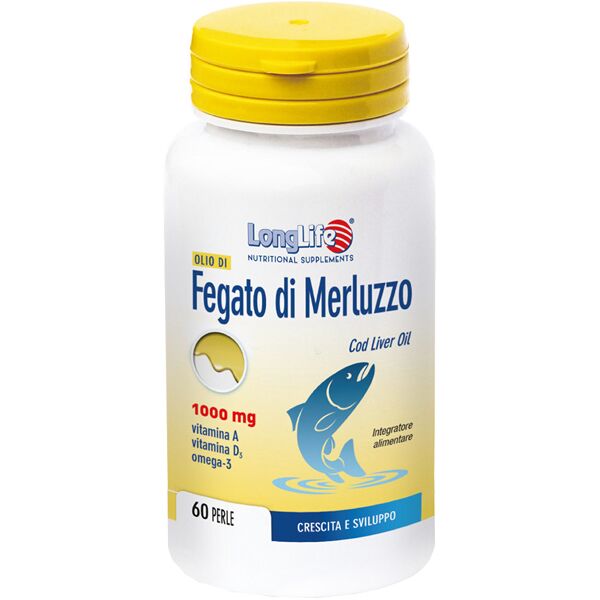 long life longlife olio di fegato di merluzzo integratore 60 perle