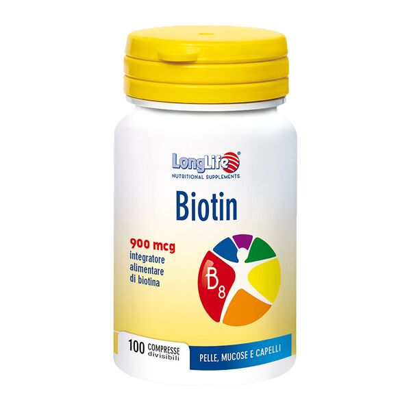 long life longlife biotin 900mcg 100 compresse