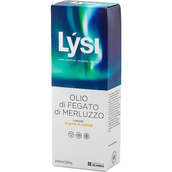 ideale islandese olio di fegato di merluzzo al gusto di limone 240 ml