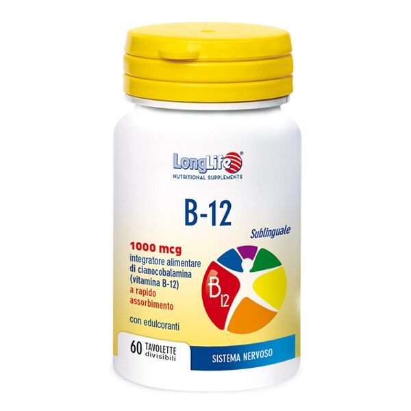 long life longlife b12 1000 mcg 60 tavolette sublinguali