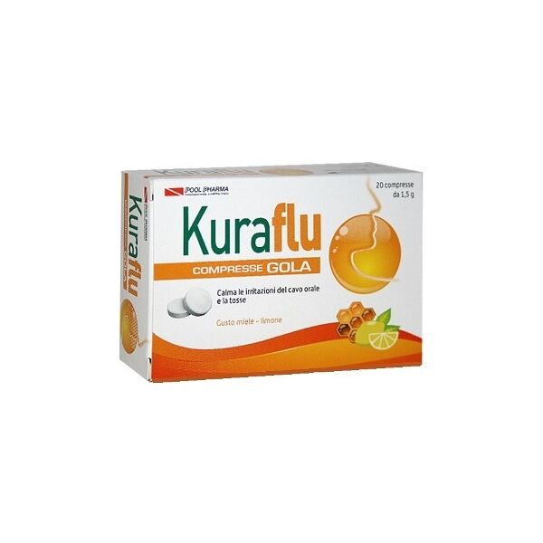 pool pharma kuraflu gola limone e miele integratore tosse 20 compresse