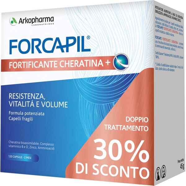 arkofarm srl forcapil fortificante cheratina+ promo 120 capsule prezzo speciale