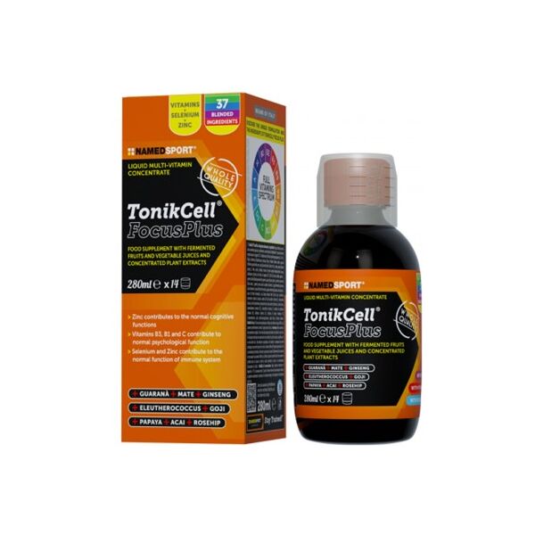 tonikcell focus plus 280 ml named sport tonico multivitaminico contro stanchezza e stress