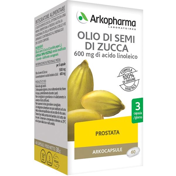 arkofarm srl arkocapsule olio semi zucca 60 capsule