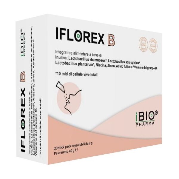 ibiopharma srl iflorex b 20stickpack