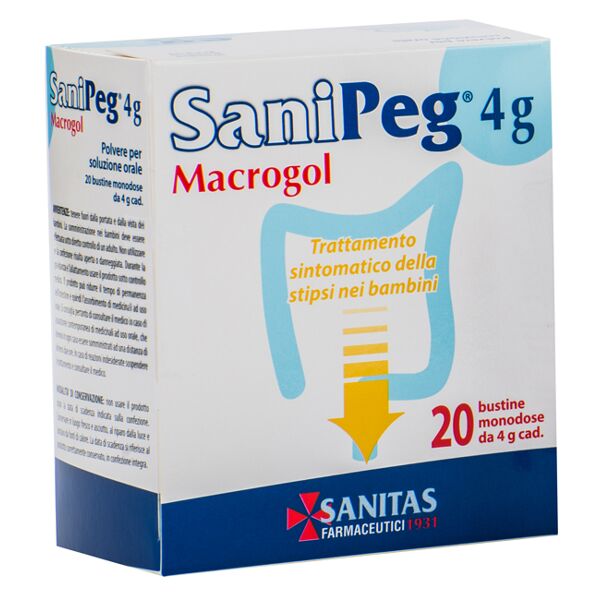 sanitas lab.chimico farm. sanipeg macrogol polvere per soluzione orale 20 bustine 4 g