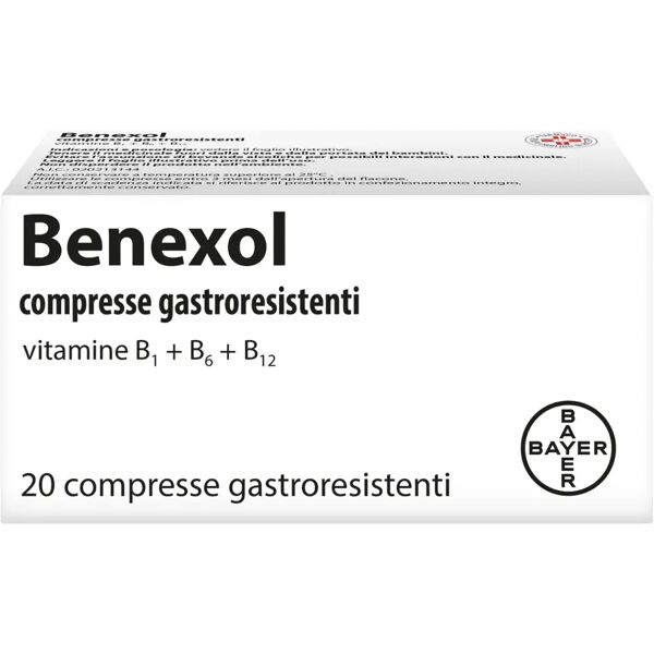 benexol trattamento per carenza di vitamine gruppo b con vitamina b1, b6, b12 20 compresse gastroresistenti