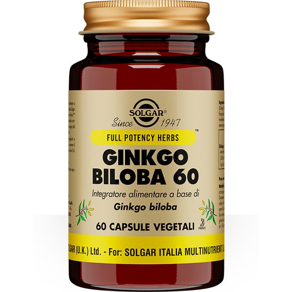 solgar ginkgo biloba 60 integratore microcircolo 60 capsule vegetali