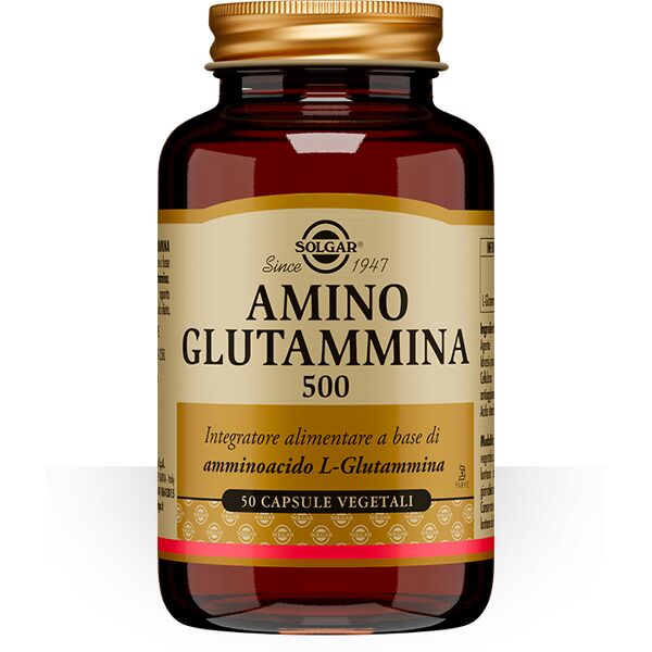 solgar amino glutammina 500 integratore memoria 50 capsule vegetali