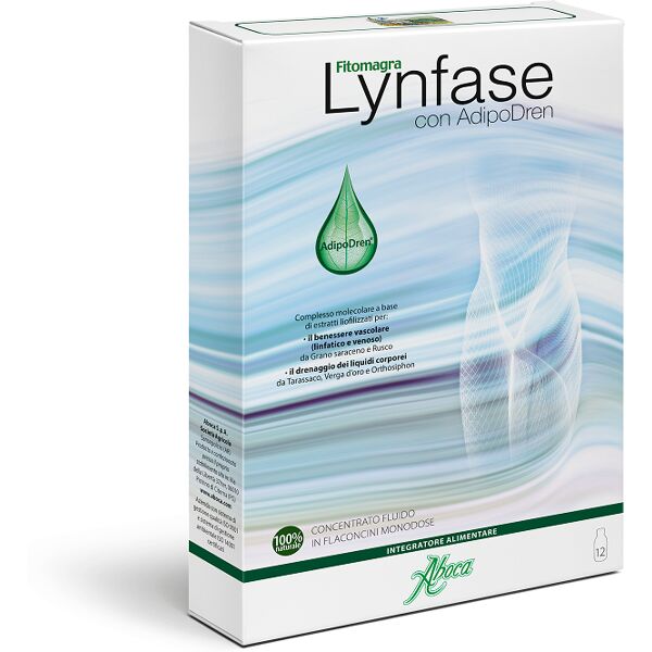 aboca lynfase fitomagra concentrato fluido integratore drenante 12 flaconcini