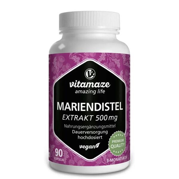 vitamaze cardo mariano estratto 500 mg integratore vegano ad alto dosaggio 90 capsule