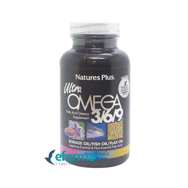 nature's plus ultra omega 3/6/9 integratore di acidi grassi 90 capsule