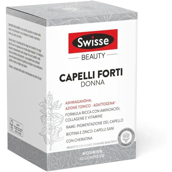 swisse beauty capelli forti donna integratore di vitamine e minerali 30 compresse