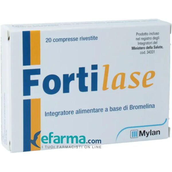 fortilase integratore antinfiammatorio con bromelina 20 compresse