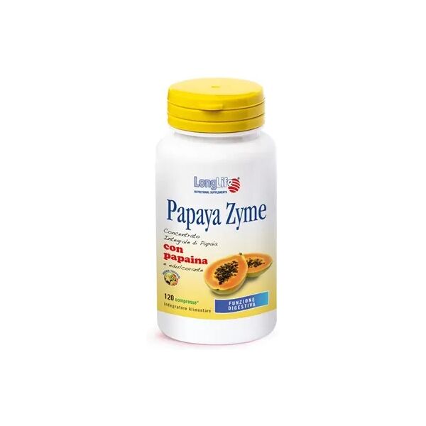 longlife papaya zyme integratore digestivo 120 tavolette