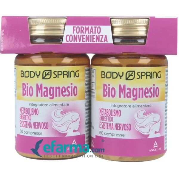 body spring bio magnesio bipacco integratore metabolismo energetico e sistema nervoso 60+60 compresse