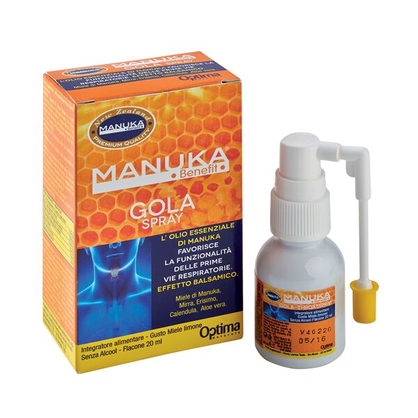 optima manuka benefit gola spray integratore benessere cavo orale 20 ml