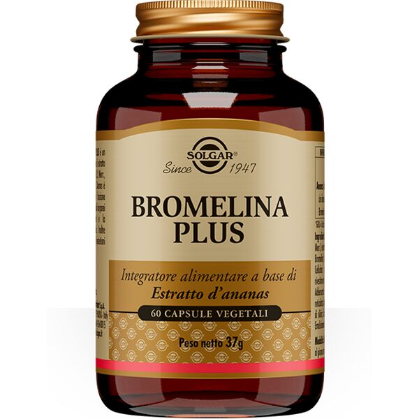 solgar bromelina plus integratore drenante 60 capsule