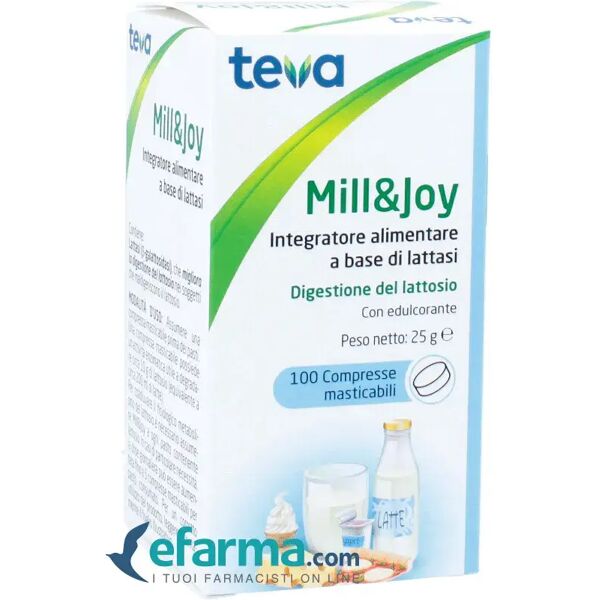 mill&joy integratore a base di lattasi 100 compresse masticabili