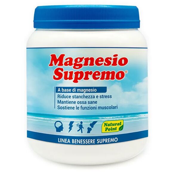 natural point magnesio supremo integratore per stanchezza e stress 300 g