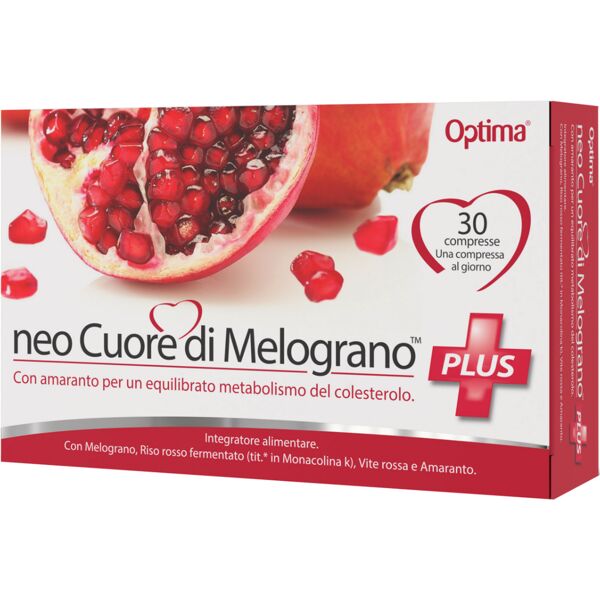 cuore di melograno optima neo plus integratore colesterolo 30 compresse