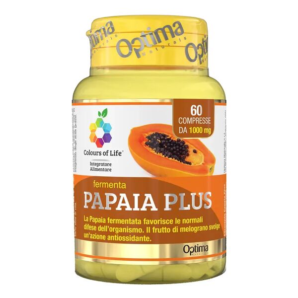 colours of life optima naturals papaya plus integratore antiossidante 60 compresse