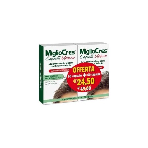 migliocres capelli uomo integratore anticaduta 60 capsule +60 capsule