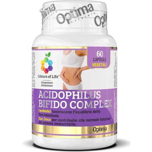 colours of life optima acidophilus-bifido complex integratore probiotici 60 capsule